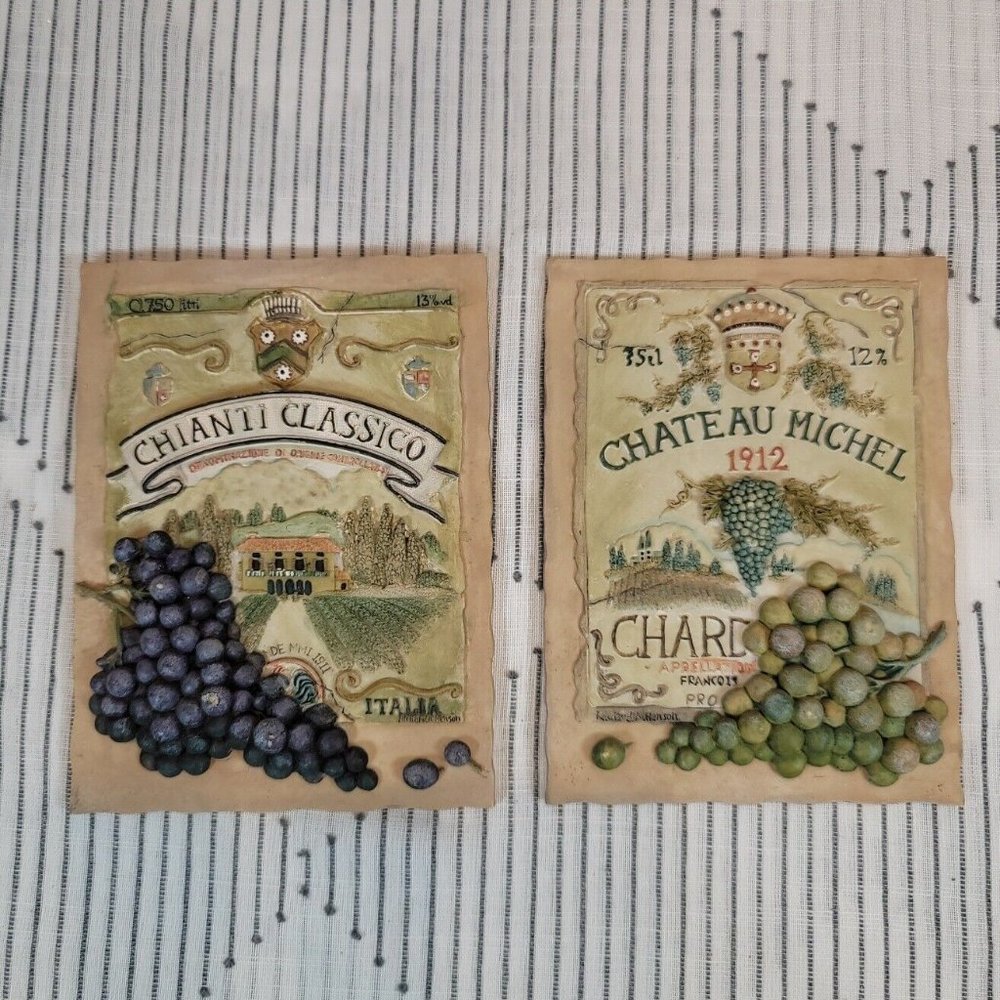 Richard A. Benson 3D Resin Wine Chateau Michel Watercolor Wall Art
